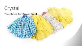  Presentation with white house - Presentation theme having multi-colored-nozzles-for-mop background and a  colored foreground