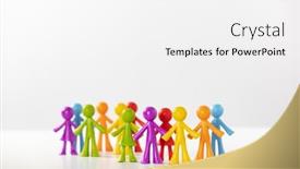  Presentation with tolerance - Slide set having multi-colored-plastic-figures-anti background and a white colored foreground