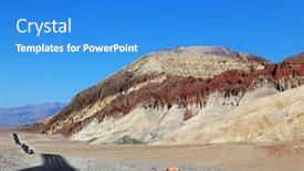  Presentation with death - Colorful PPT theme enhanced with multi-colored-rocks-in-death backdrop and a teal colored foreground