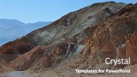  Presentation with death - Presentation theme enhanced with multi-colored rocks in death valley usa the famous road artists palette background and a tawny brown colored foreground
