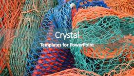  Presentation with fishing net - Audience pleasing presentation consisting of multi coloured industrial fishing backdrop and a teal colored foreground