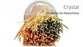  Presentation with coloured - Slide set with multi-coloured-spaghetti-design background and a white colored foreground