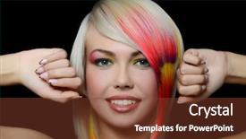  Presentation with coloured - Cool new presentation with multi-coloured strand in hair backdrop and a tawny brown colored foreground