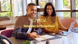  Presentation with multi cultural - Theme consisting of multi-cultural-business-colleagues-meeting background and a red colored foreground