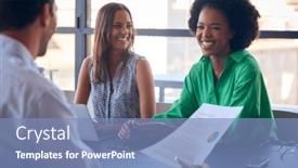  Presentation with multi cultural - Presentation featuring multi-cultural-business-team-meeting and a teal colored foreground