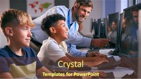  Presentation with multi cultural - PPT layouts consisting of multi-cultural-group-of-secondary and a tawny brown colored foreground