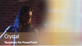  Presentation with multi cultural - Slide deck having multi cultural workplace - girl at concert with transition background and a coral colored foreground