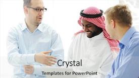  Presentation with ethnic group - Colorful PPT layouts enhanced with multi cultural workplace - multicultural different ethnic group working backdrop and a light gray colored foreground