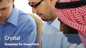  Presentation with multi cultural - PPT layouts featuring portrait of mature man making stop sign with hand background and a soft green colored foreground