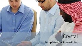  Presentation with young man holdng laptop on lap money - Slide deck consisting of multi cultural workplace - young people working on laptop background and a light blue colored foreground