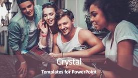  Presentation with jerusalem old city israel david - PPT theme featuring multi directional - multiracial friends tourists background and a violet colored foreground