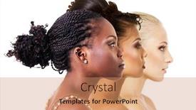  Presentation with african ethnicity - Beautiful presentation theme featuring multi-ethnic-beauty-concept-different backdrop and a coral colored foreground