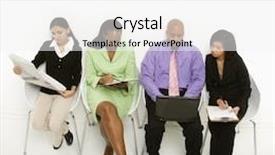  Presentation with multi ethnic group - Audience pleasing presentation consisting of multi-ethnic business group of men and women sitting looking at laptop and papers backdrop and a white colored foreground