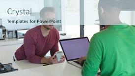  Presentation with space time - Beautiful PPT theme featuring multi-ethnic-gay-male-couple backdrop and a sky blue colored foreground