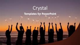  Presentation with ethnic group - Presentation enhanced with multi-ethnic-group-of-friends background and a gray colored foreground