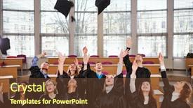  Presentation with multi ethnic group - Presentation design having multi ethnic group of graduated background and a tawny brown colored foreground