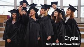  Presentation with multi ethnic group - Theme enhanced with multi ethnic group of graduated background and a black colored foreground