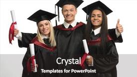  Presentation with multi ethnic group - PPT theme having multi ethnic group of graduated background and a dark gray colored foreground