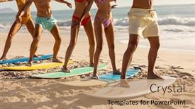  Presentation with ethnic group - Audience pleasing theme consisting of multi-ethnic-group-of-male backdrop and a coral colored foreground