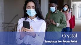  Presentation with multi ethnic group - Colorful PPT theme enhanced with multi-ethnic-group-of-male backdrop and a ocean colored foreground