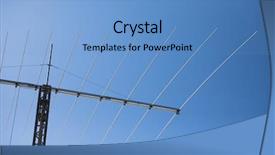  Presentation with frequency - Amazing PPT theme having multi frequency yagi antenna blue backdrop and a teal colored foreground