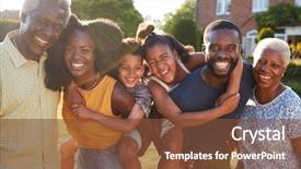  Presentation with black parents - PPT layouts featuring multi generation black family parents background and a tawny brown colored foreground