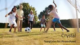  Presentation with black family - Slides with multi generation black family playing background and a yellow colored foreground