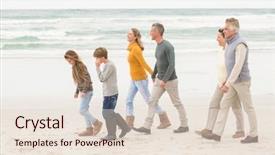  Presentation with multi - Theme with multi generation family all together background and a lemonade colored foreground