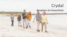  Presentation with multi - Presentation theme consisting of multi generation family all together background and a white colored foreground