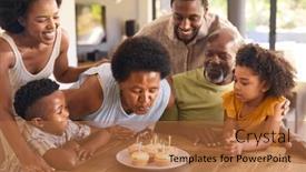  Presentation with celebrate - Slide set enhanced with multi-generation-family-celebrate-grandmother background and a red colored foreground