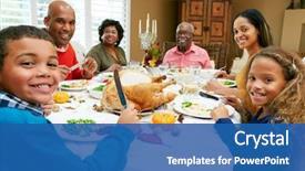  Presentation with generation family farm - Amazing presentation having multi generation family celebrating thanksgiving backdrop and a ocean colored foreground