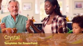  Presentation with family prayer - Presentation with multi-generation-family-celebrating-thanksgiving background and a red colored foreground