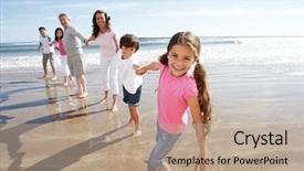  Presentation with multi - PPT layouts with multi generation family having fun background and a coral colored foreground