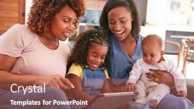  Presentation with generation and african american culture - Theme consisting of multi-generation-female-african-american background and a red colored foreground