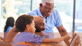  Presentation with african american - PPT theme having multi-generation-male-african-american background and a red colored foreground