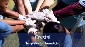  Presentation with family day - PPT layouts having multi-generation-mixed-race-family background and a navy blue colored foreground