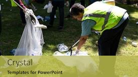  Presentation with family day - Presentation theme consisting of multi-generation-mixed-race-family background and a yellow colored foreground