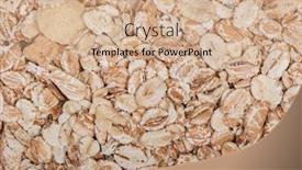  Presentation with muesli - Beautiful PPT theme featuring multi grain muesli abstract texture background backdrop and a coral colored foreground