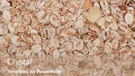  Presentation with muesli - Cool new presentation theme with multi grain muesli abstract texture background backdrop and a coral colored foreground