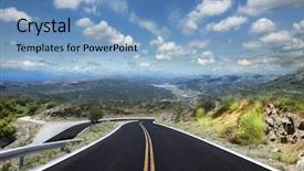  Presentation with clear - Cool new presentation design with multi lane - asphalted road on a clear backdrop and a teal colored foreground