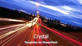  Presentation with toronto - Beautiful theme featuring multi lane - night traffic on a busy backdrop and a tawny brown colored foreground