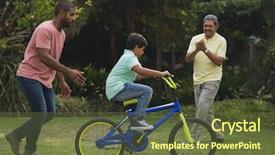  Presentation with grandfather - Beautiful theme featuring multi mode - father and grandfather motivating boy backdrop and a  colored foreground