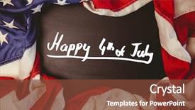  Presentation with fourth of july - Beautiful slide set featuring multi national flags - white fourth of july graphic backdrop and a tawny brown colored foreground