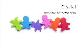  Presentation with white figure graphics - Presentation theme having multi national organyzations - colorful people figures isolated background and a white colored foreground