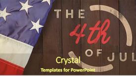  Presentation with 4th july - PPT theme consisting of multi panels - colorful happy 4th of july background and a tawny brown colored foreground