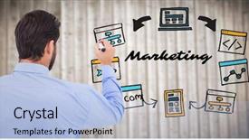  Presentation with wood panel - Amazing slides having multi panels - digital composite of back backdrop and a light blue colored foreground