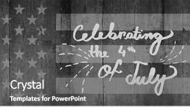  Presentation with wood panel - Presentation theme having multi panels - light grey fourth of july background and a gray colored foreground