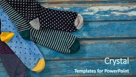  Presentation with socks - Theme consisting of multi panels - overhead view of socks background and a ocean colored foreground