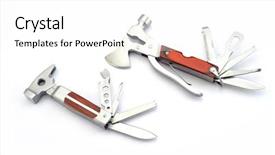  Presentation with purpose - PPT theme with multi purpose - universal tools on white background background and a white colored foreground
