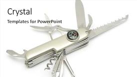 Presentation with purpose - Beautiful presentation featuring multi purpose pocket knife backdrop and a white colored foreground